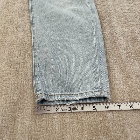 Revolve One Teaspoon Shabbies Blue Ripped Boyfriend Cropped Jeans S - Picture 6 of 11